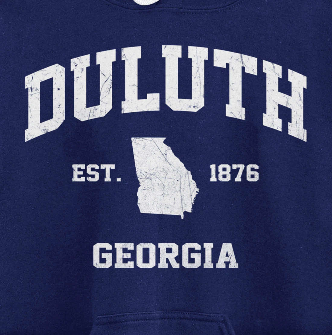 Duluth Georgia GA vintage state Athletic style Pullover Hoodie