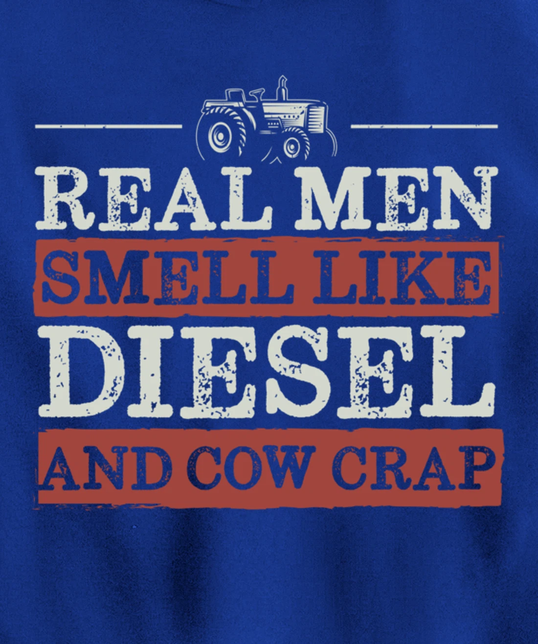 Funny Farm Lover Diesel Tractor Graphic for Real Men Farmer Pullover Hoodie