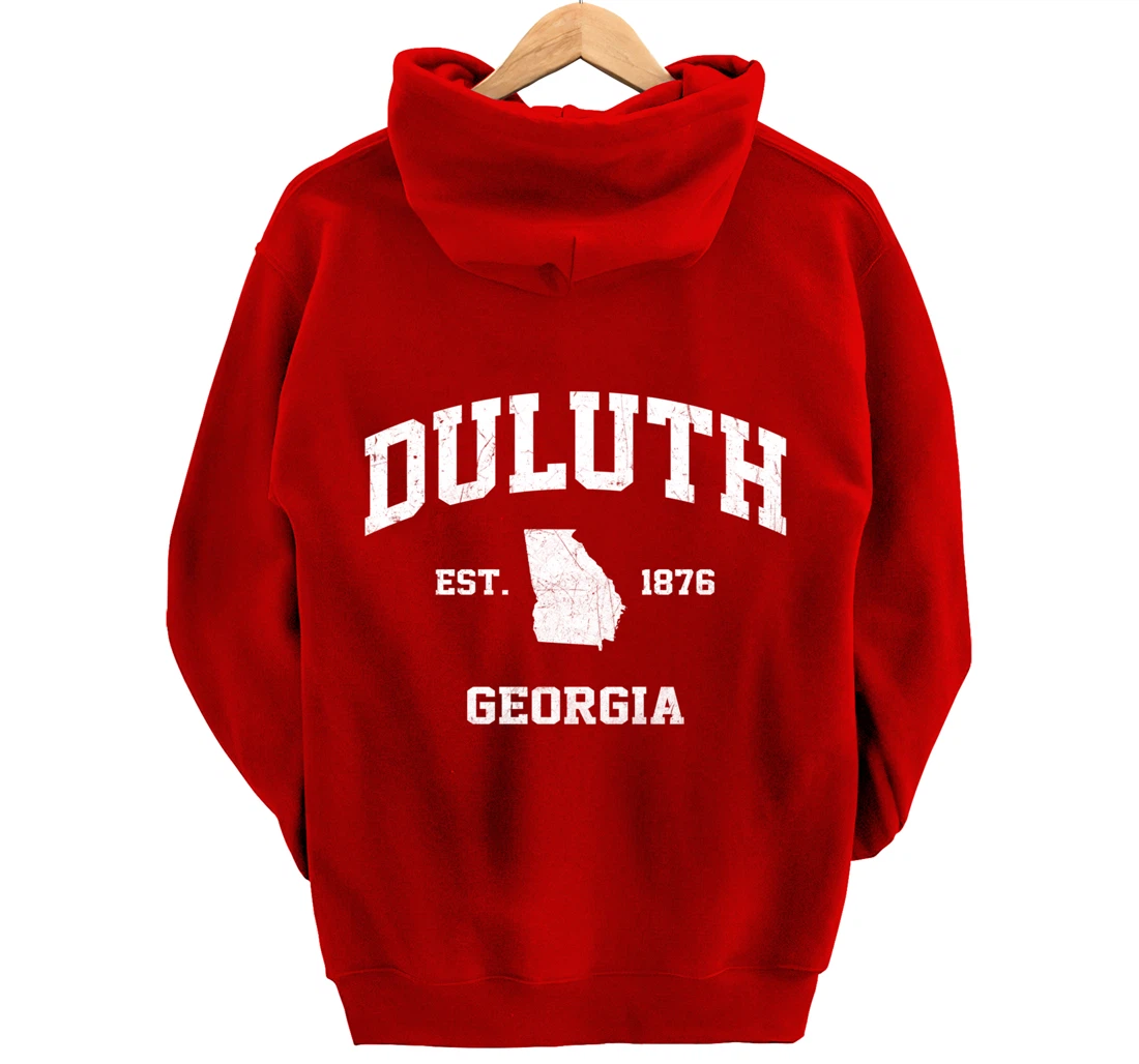 Duluth Georgia GA vintage state Athletic style Pullover Hoodie