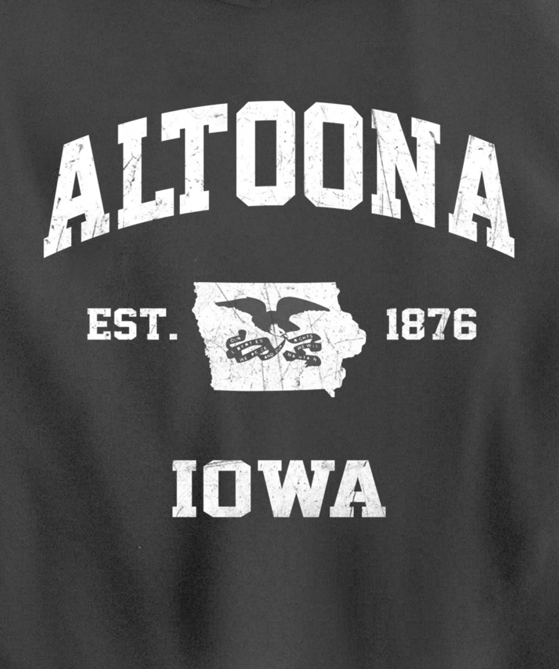 Altoona Iowa IA vintage State Athletic style Pullover Hoodie