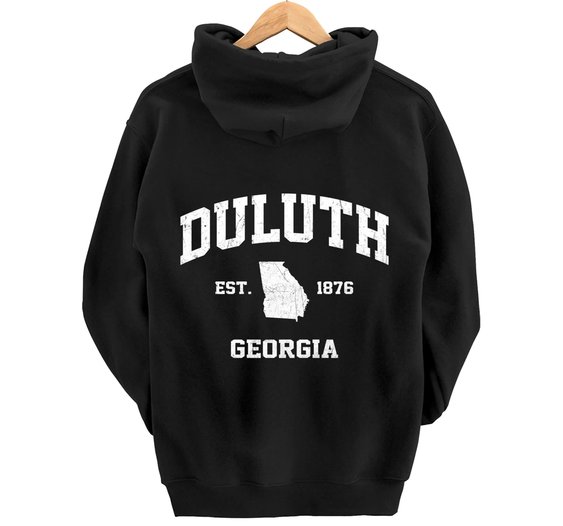 Duluth Georgia GA vintage state Athletic style Pullover Hoodie