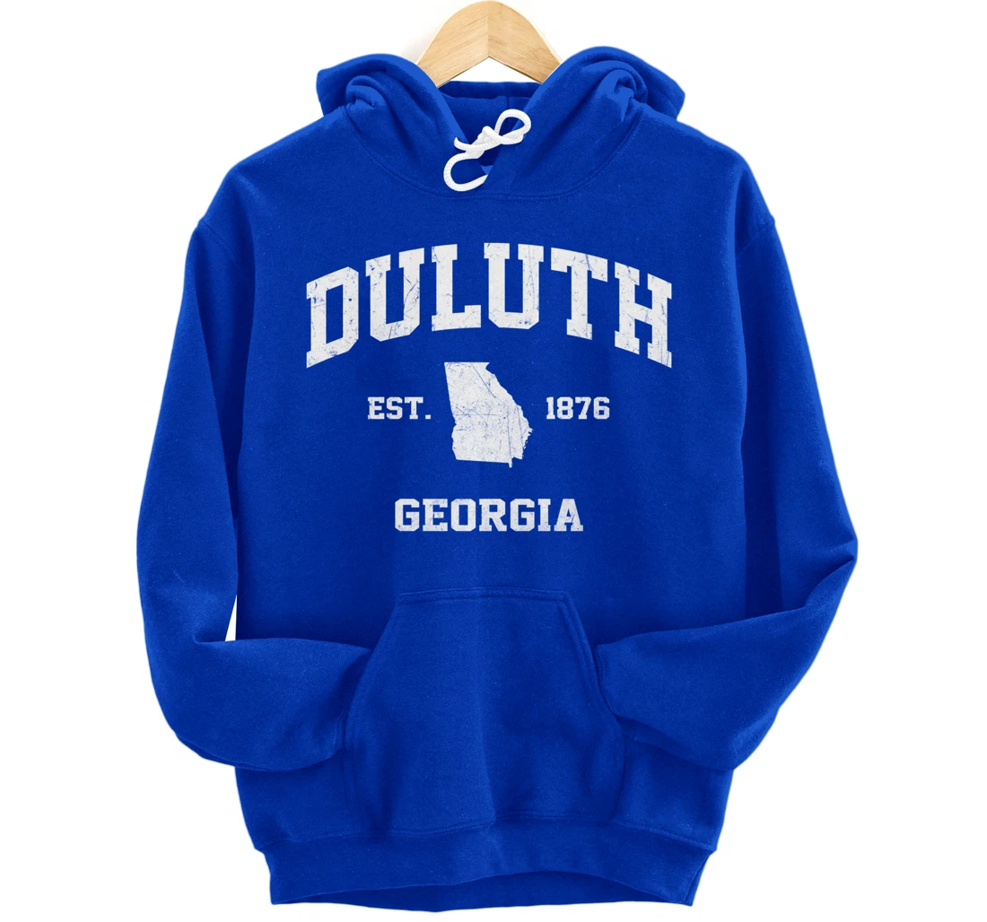 Duluth Georgia GA vintage state Athletic style Pullover Hoodie