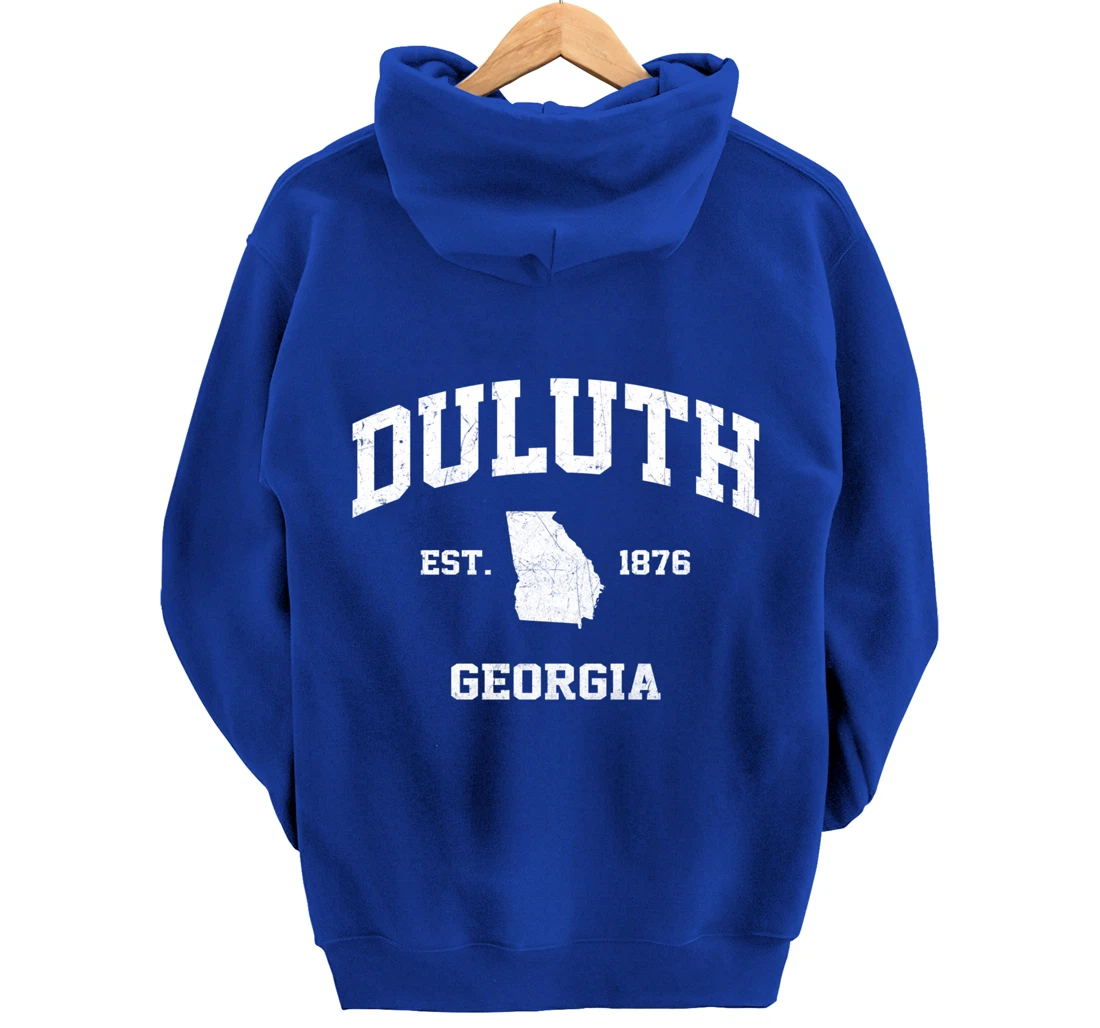 Duluth Georgia GA vintage state Athletic style Pullover Hoodie