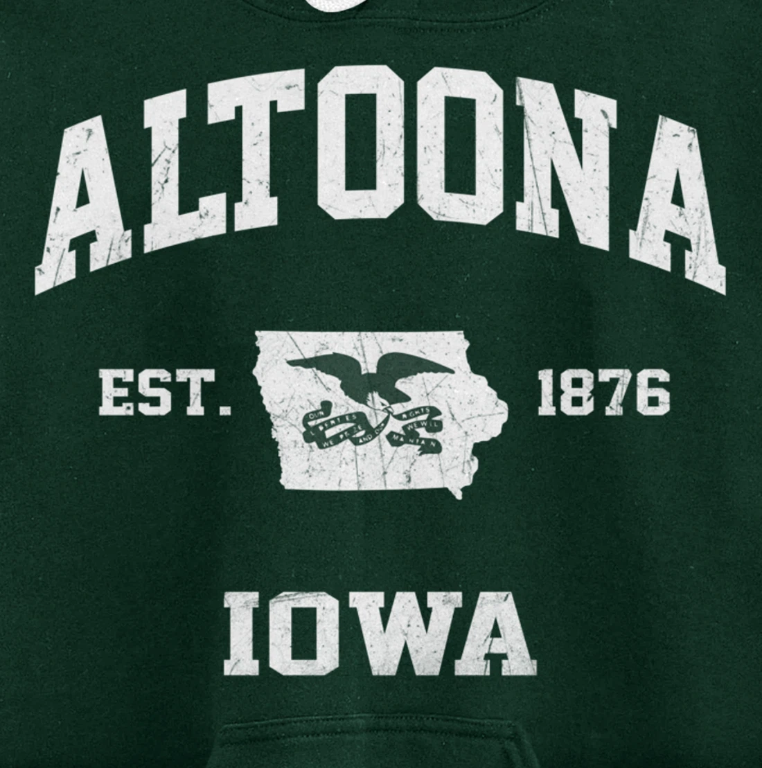 Altoona Iowa IA vintage State Athletic style Pullover Hoodie