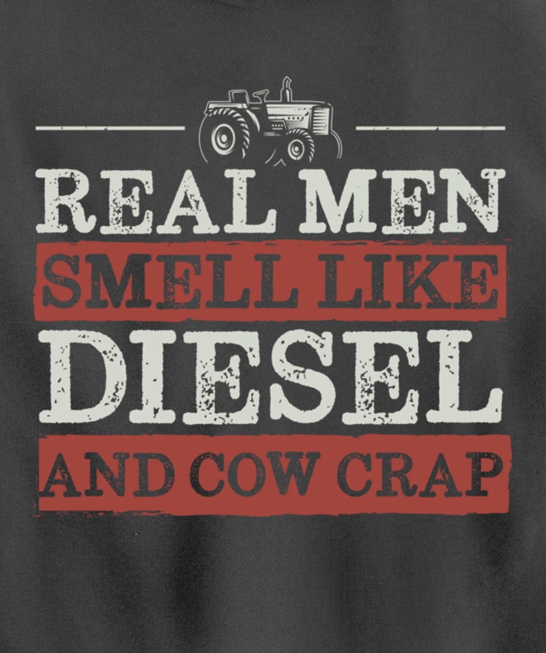 Funny Farm Lover Diesel Tractor Graphic for Real Men Farmer Pullover Hoodie