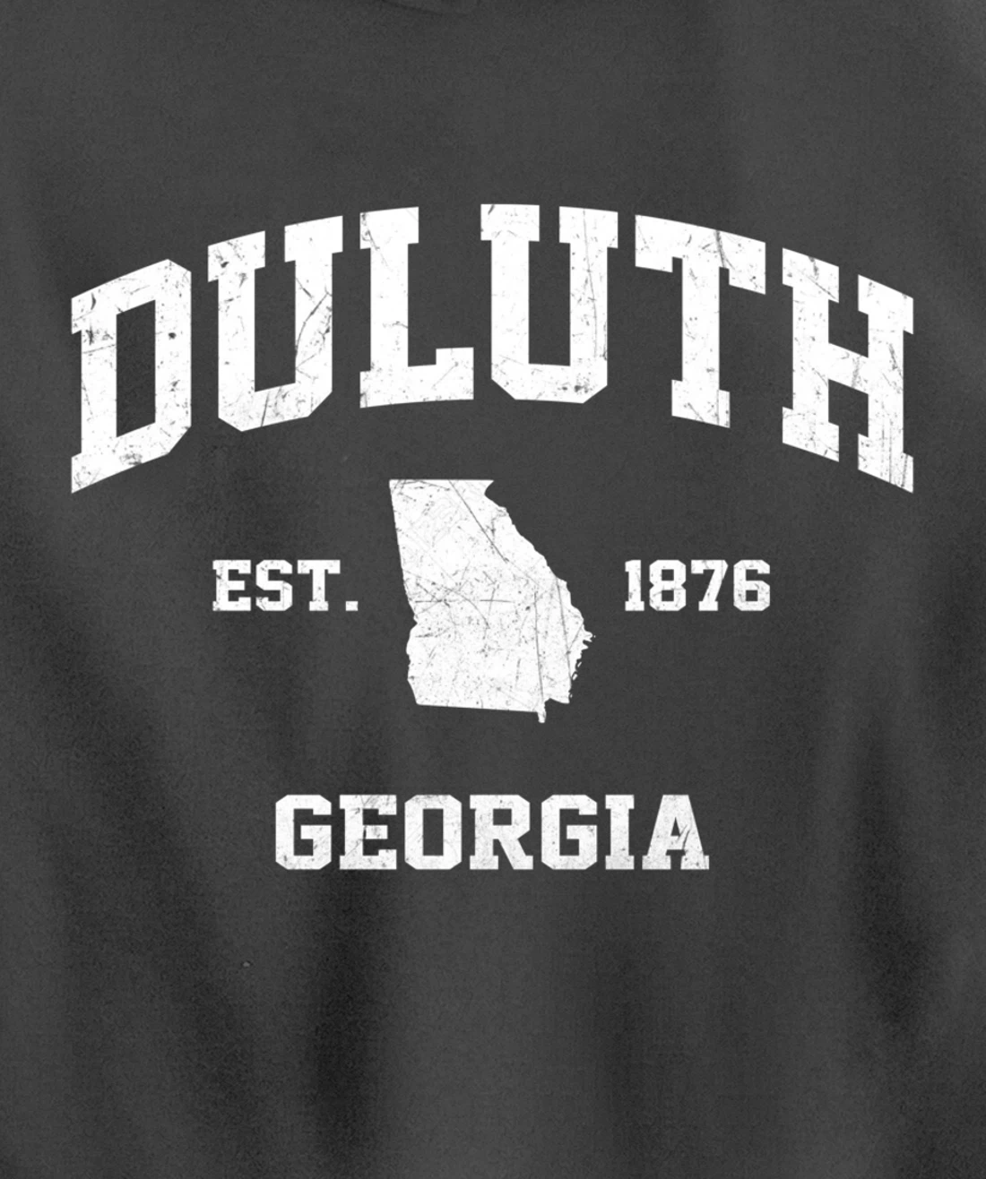 Duluth Georgia GA vintage state Athletic style Pullover Hoodie