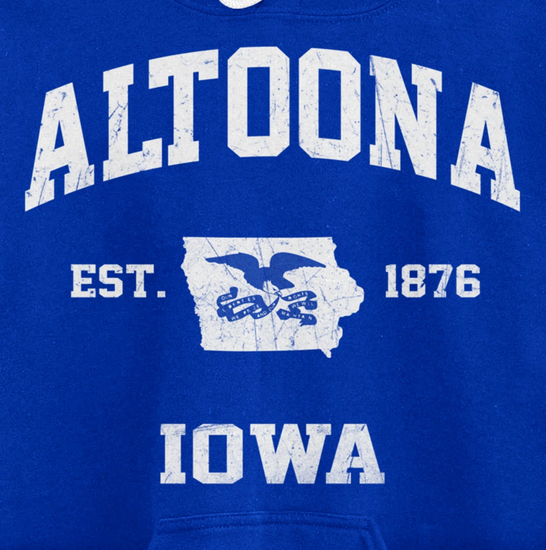 Altoona Iowa IA vintage State Athletic style Pullover Hoodie