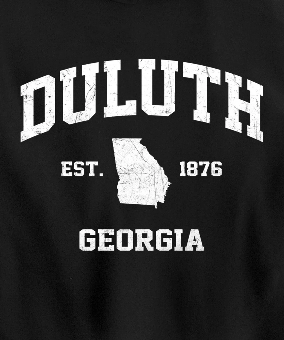 Duluth Georgia GA vintage state Athletic style Pullover Hoodie