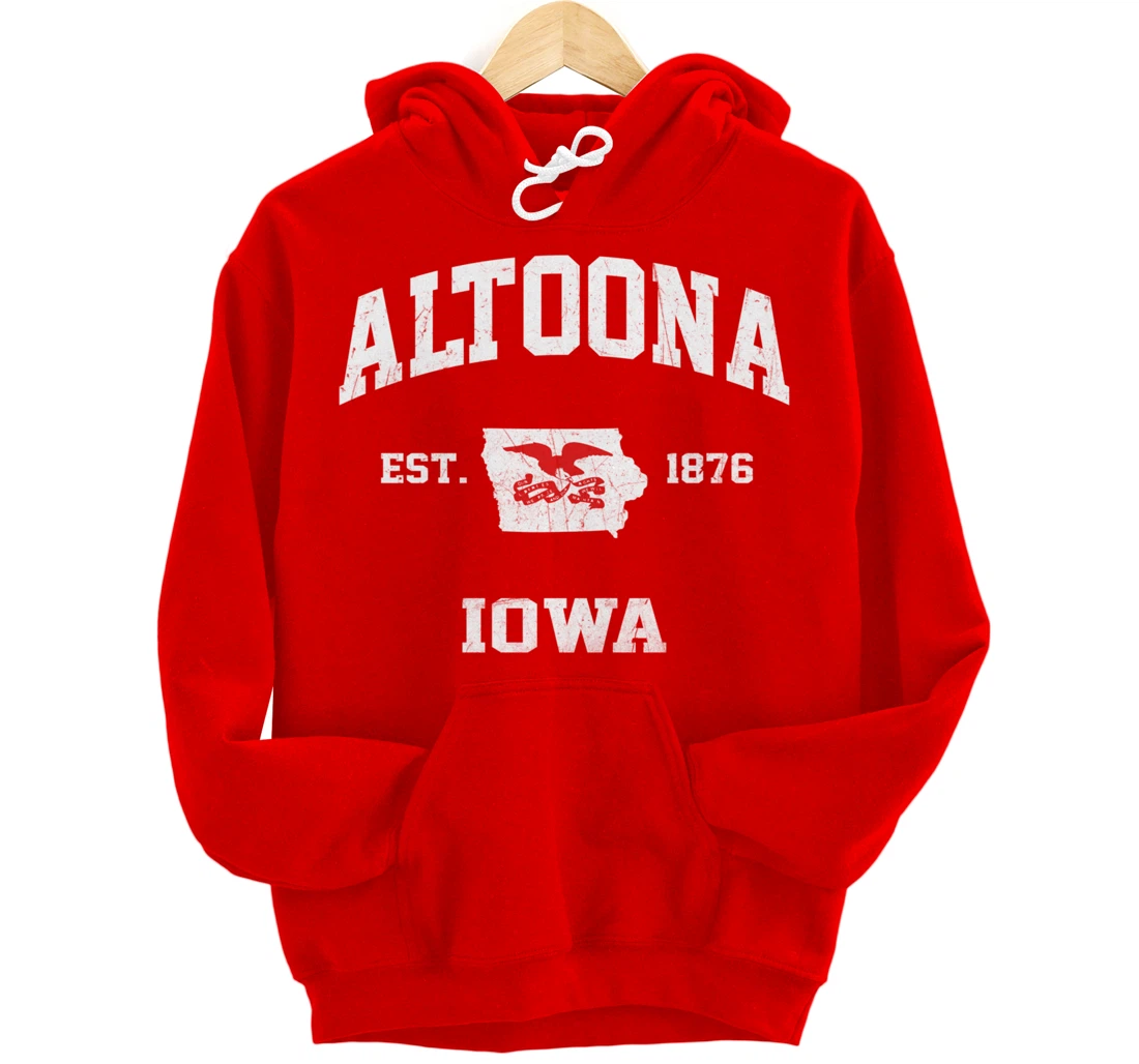 Altoona Iowa IA vintage State Athletic style Pullover Hoodie