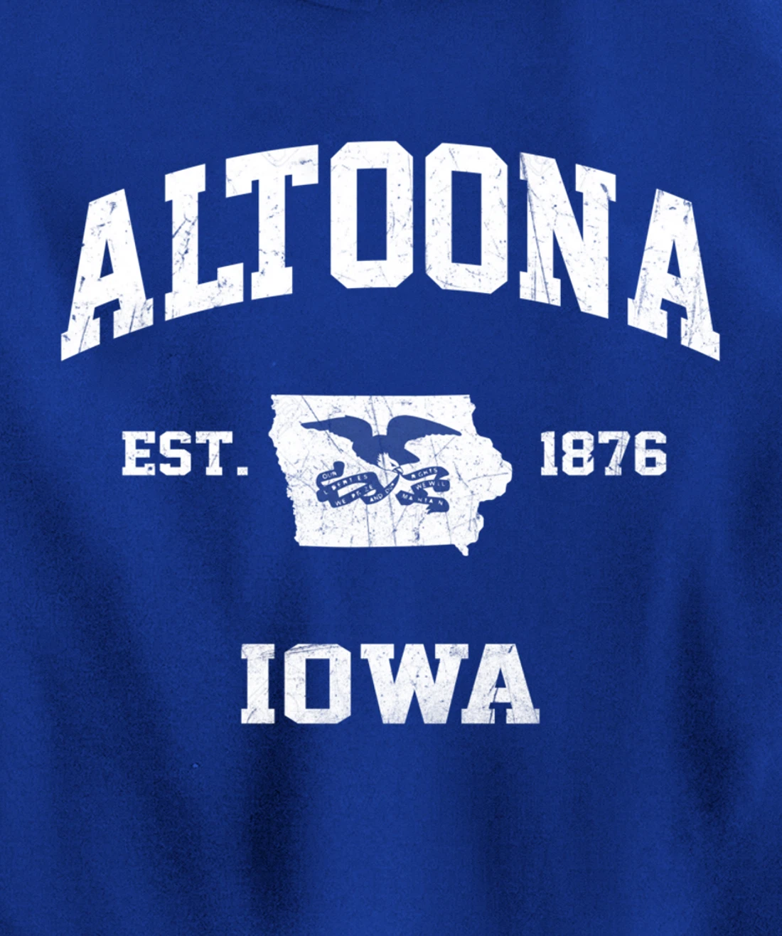 Altoona Iowa IA vintage State Athletic style Pullover Hoodie