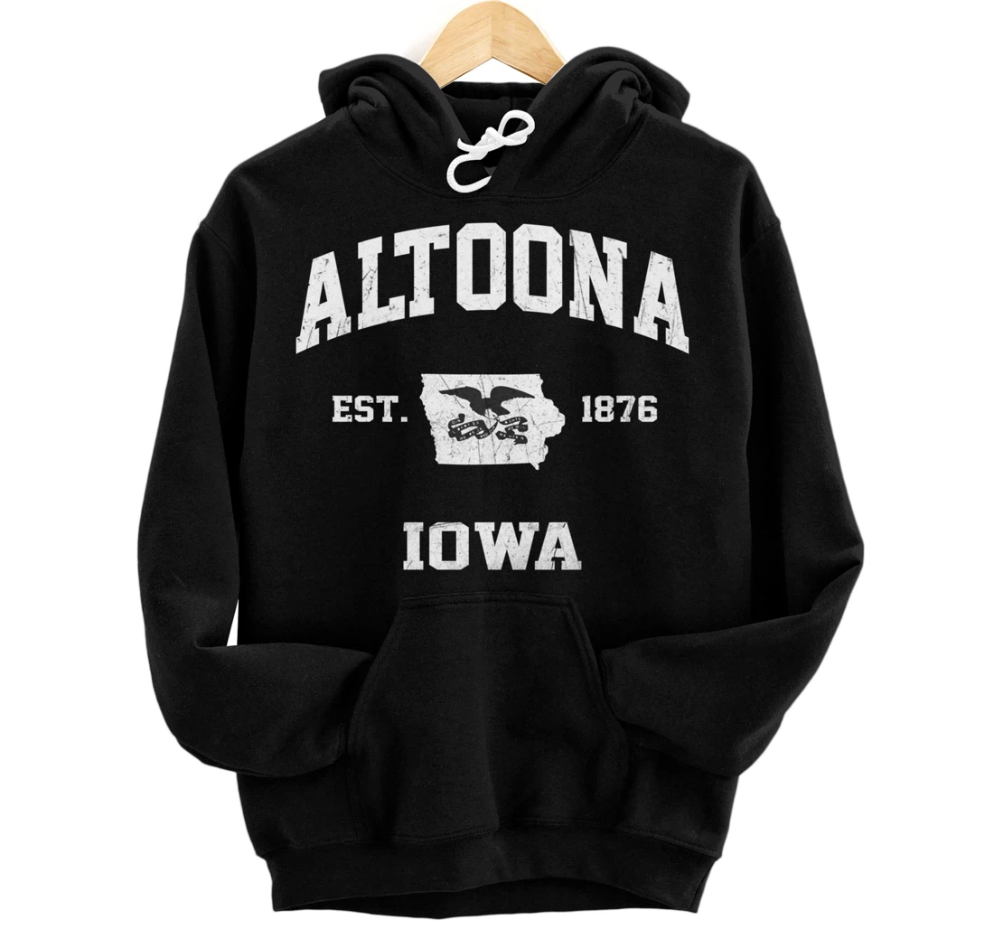 Altoona Iowa IA vintage State Athletic style Pullover Hoodie