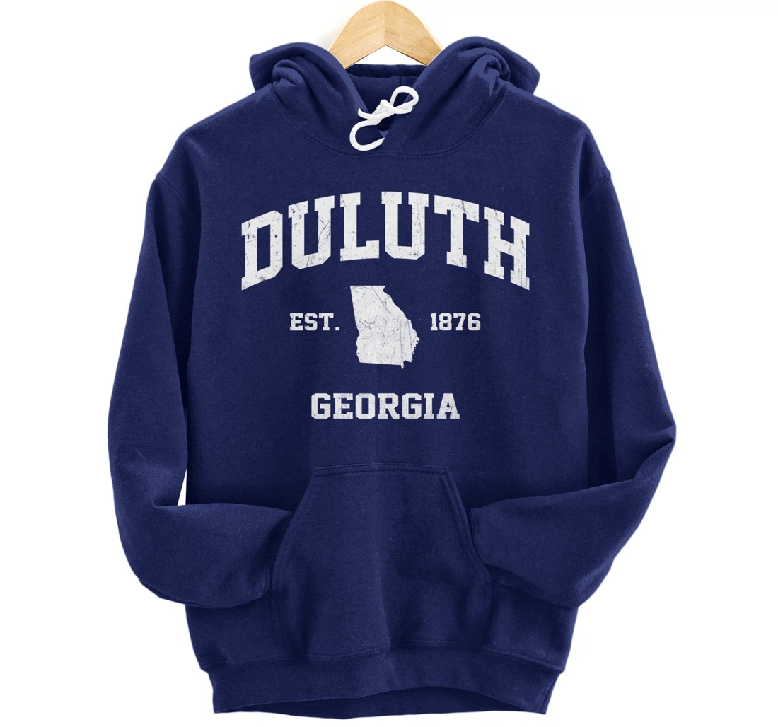 Duluth Georgia GA vintage state Athletic style Pullover Hoodie