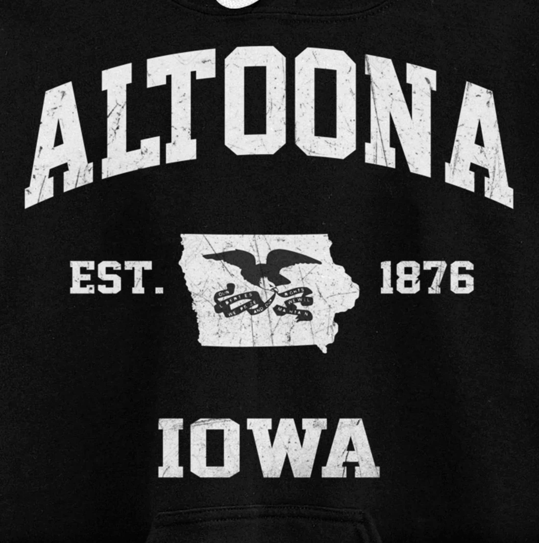 Altoona Iowa IA vintage State Athletic style Pullover Hoodie