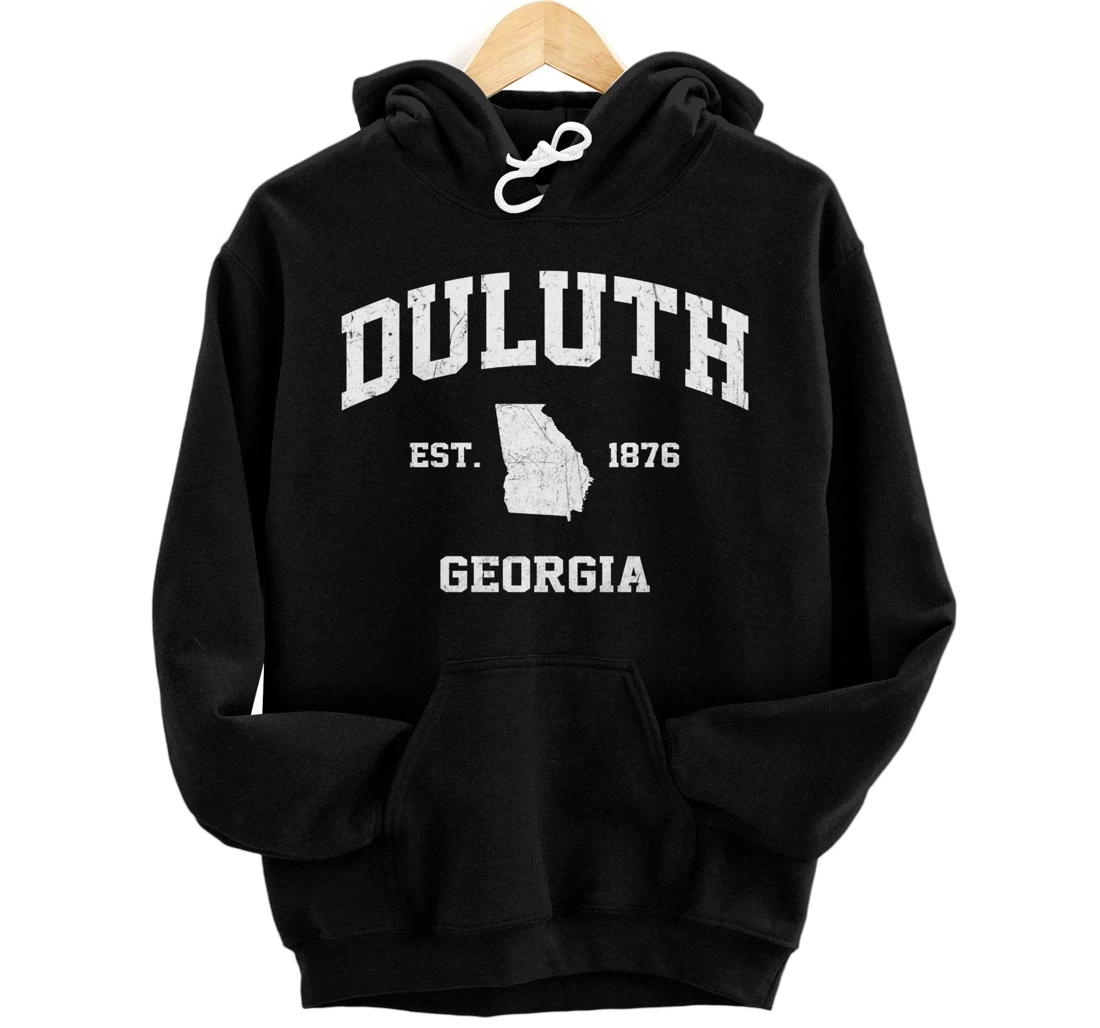 Duluth Georgia GA vintage state Athletic style Pullover Hoodie