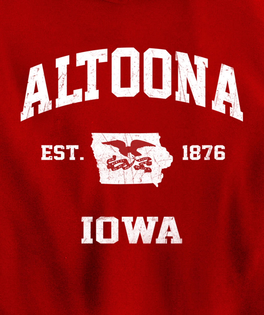 Altoona Iowa IA vintage State Athletic style Pullover Hoodie