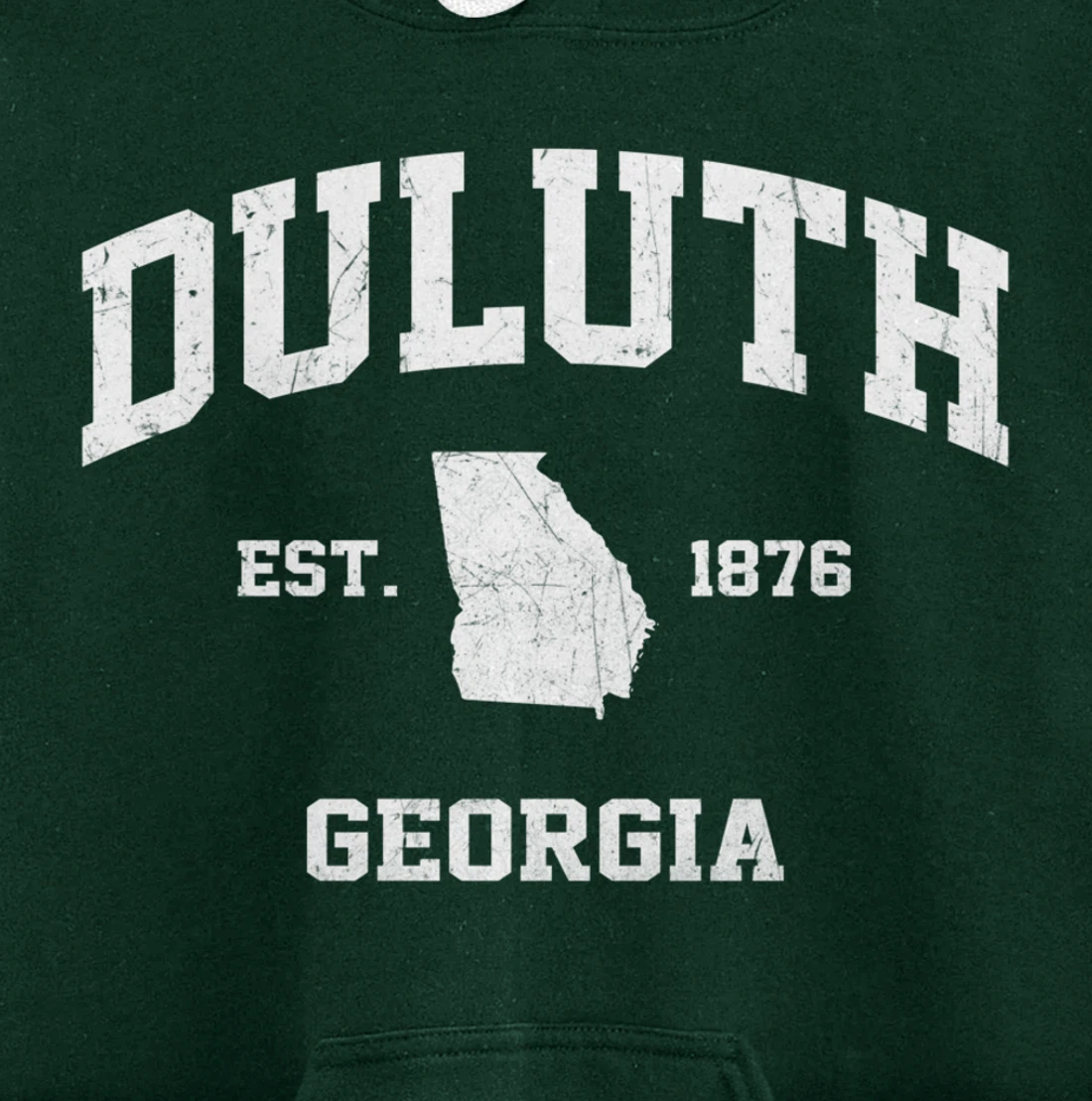 Duluth Georgia GA vintage state Athletic style Pullover Hoodie