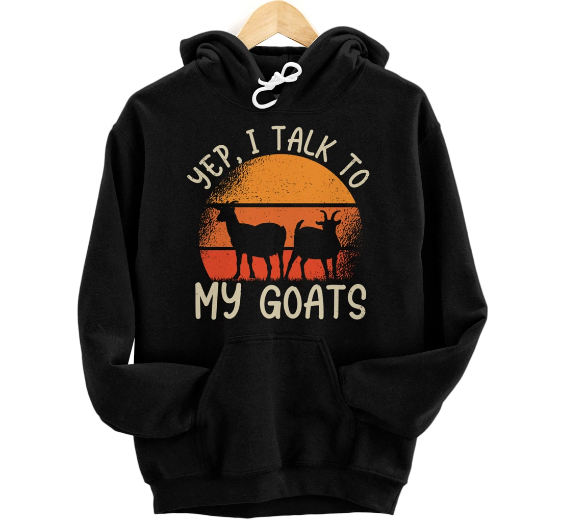 Funny Farming Lover Goats Graphic for Women and Men Farmer Pullover Hoodie