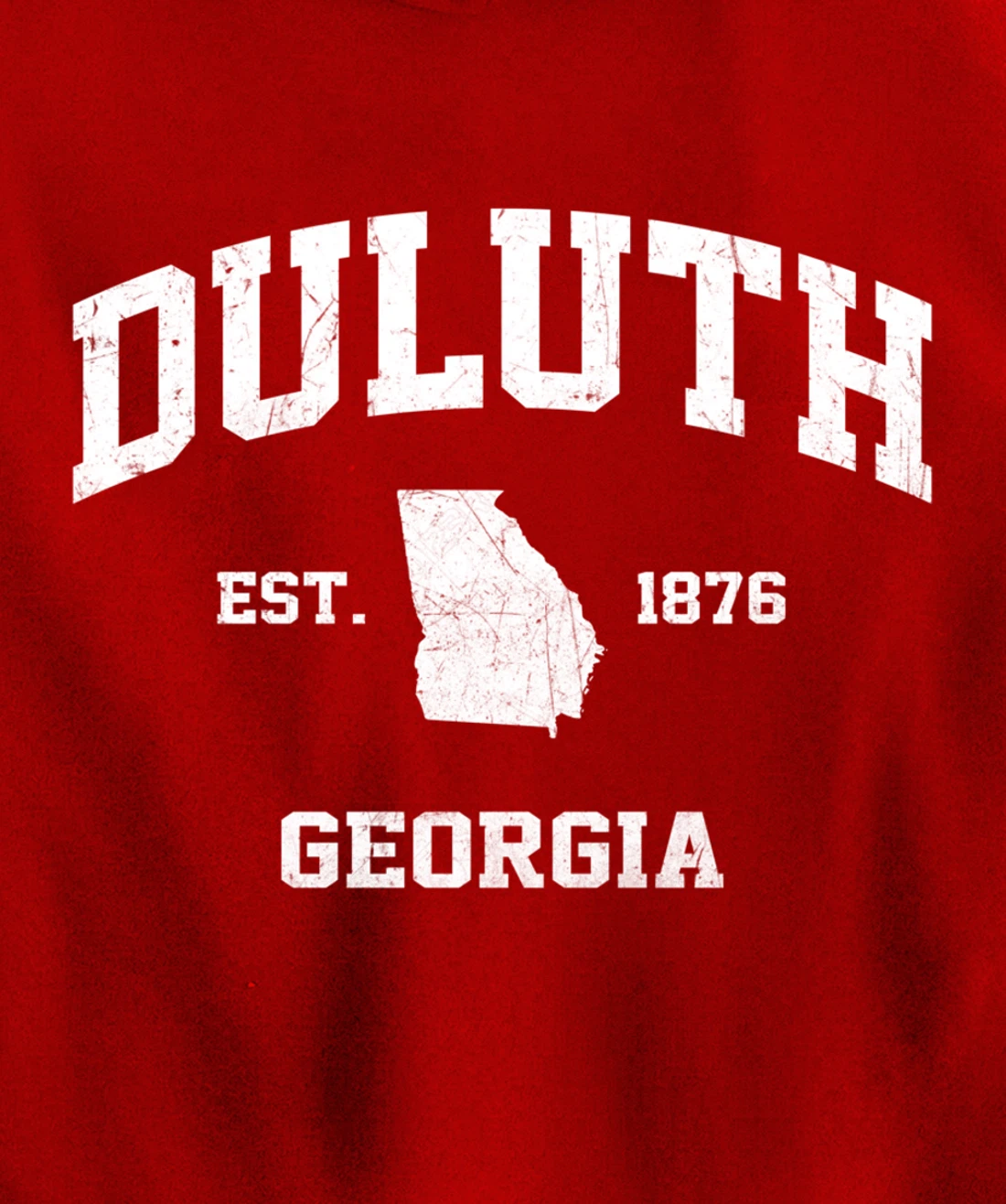 Duluth Georgia GA vintage state Athletic style Pullover Hoodie