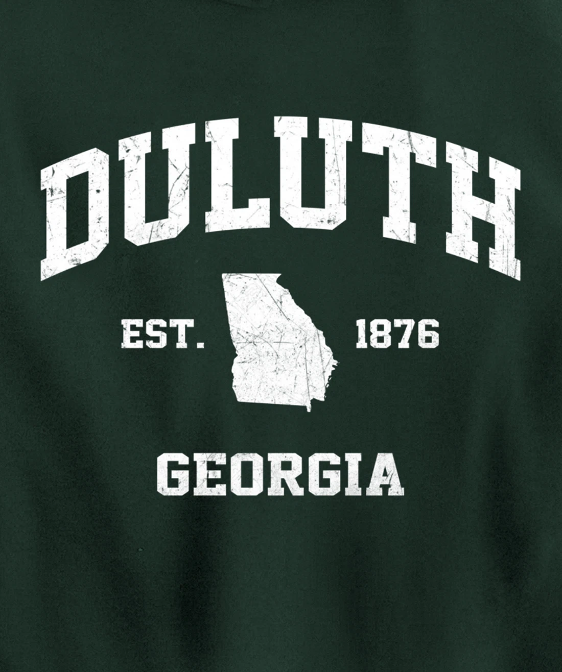 Duluth Georgia GA vintage state Athletic style Pullover Hoodie