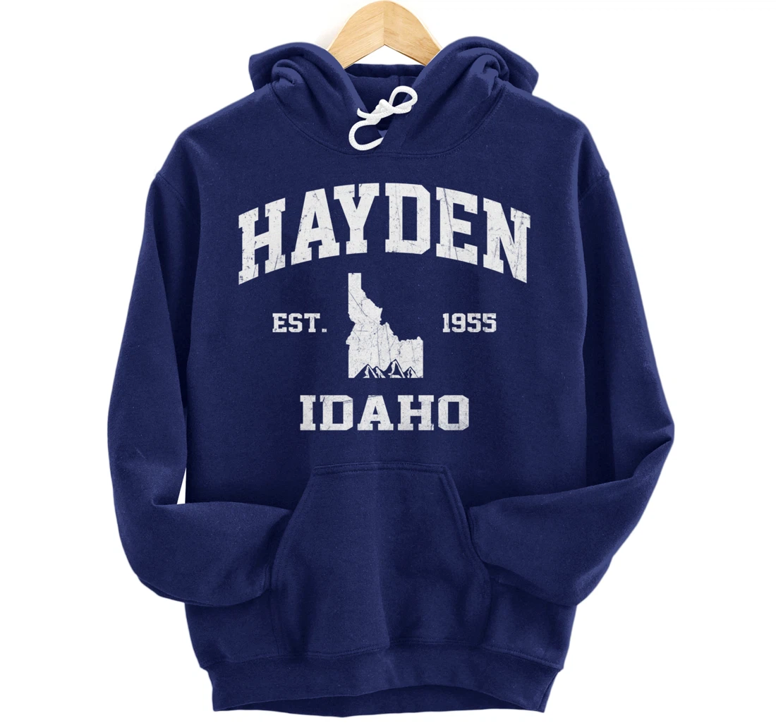 Hayden Idaho ID vintage State Athletic style Pullover Hoodie