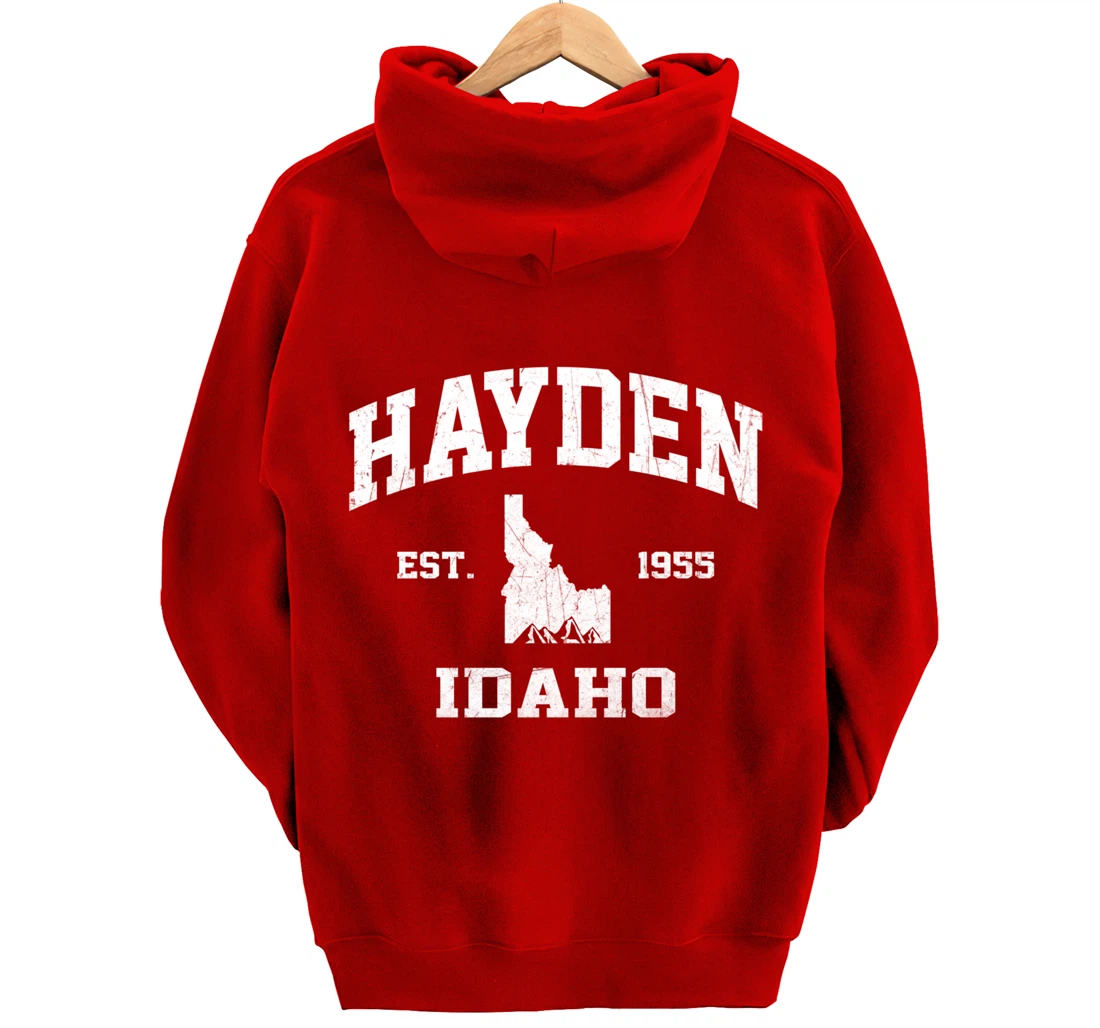 Hayden Idaho ID vintage State Athletic style Pullover Hoodie