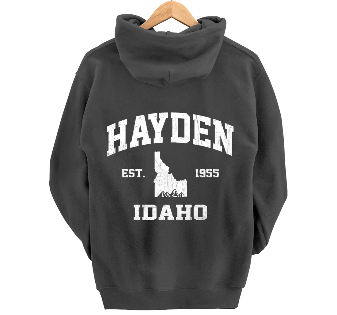 Hayden Idaho ID vintage State Athletic style Pullover Hoodie