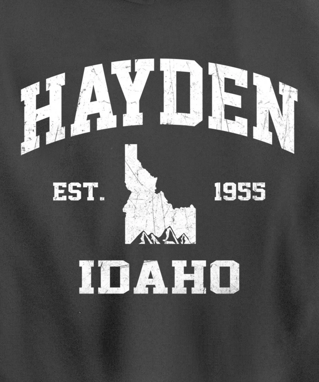 Hayden Idaho ID vintage State Athletic style Pullover Hoodie