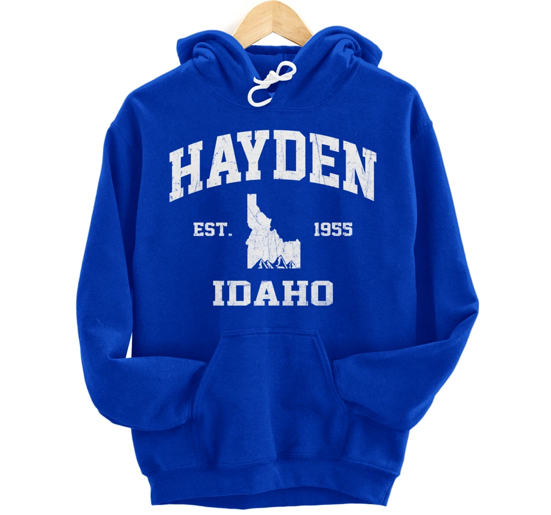 Hayden Idaho ID vintage State Athletic style Pullover Hoodie