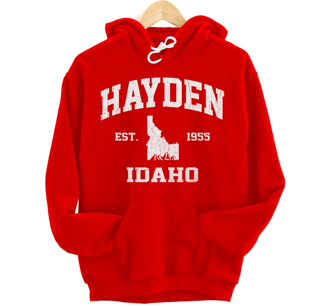 Hayden Idaho ID vintage State Athletic style Pullover Hoodie