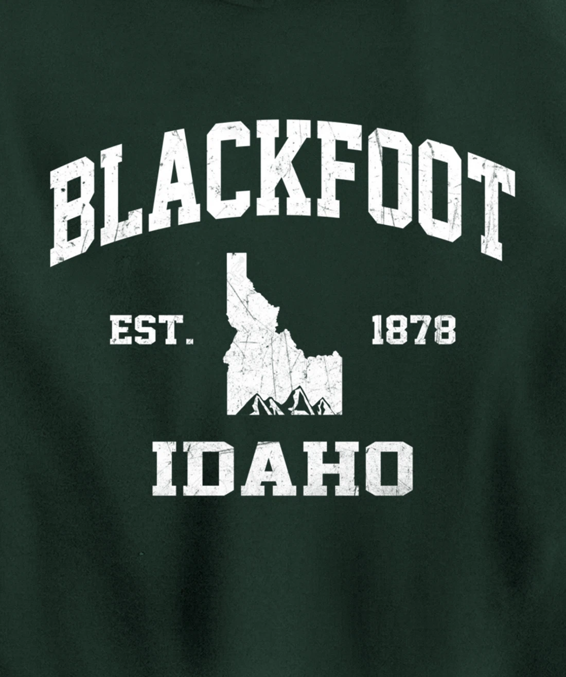 Blackfoot Idaho ID vintage State Athletic style Pullover Hoodie