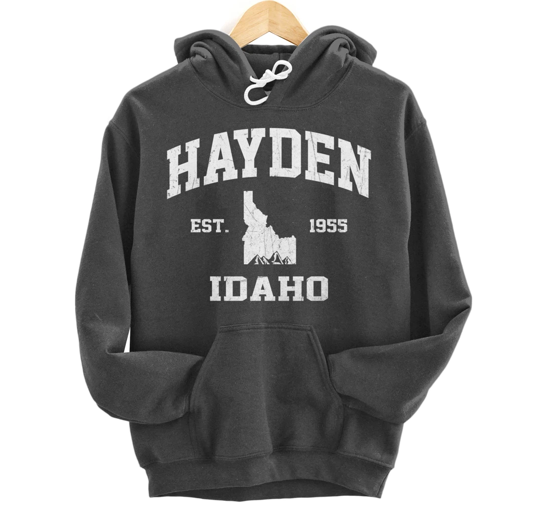 Hayden Idaho ID vintage State Athletic style Pullover Hoodie