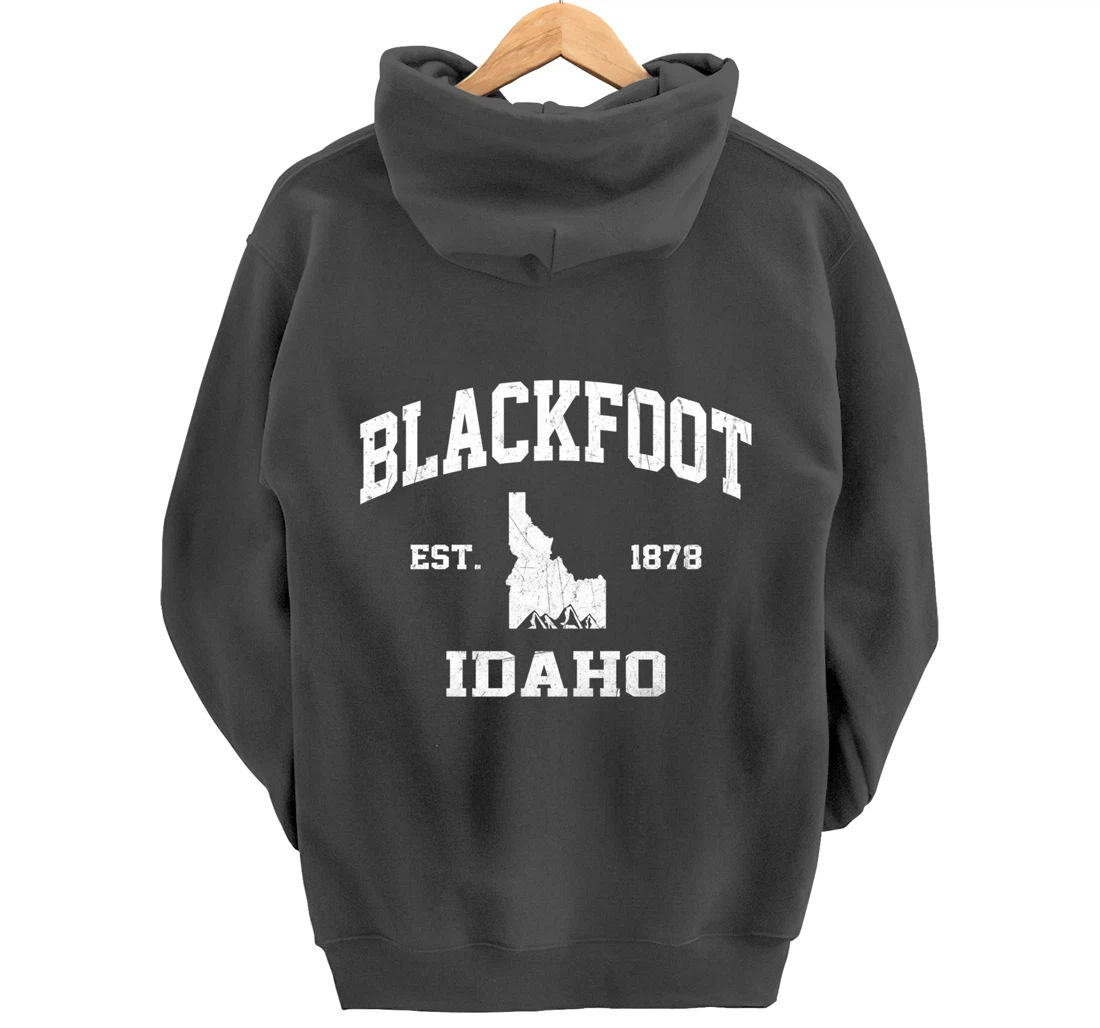 Blackfoot Idaho ID vintage State Athletic style Pullover Hoodie