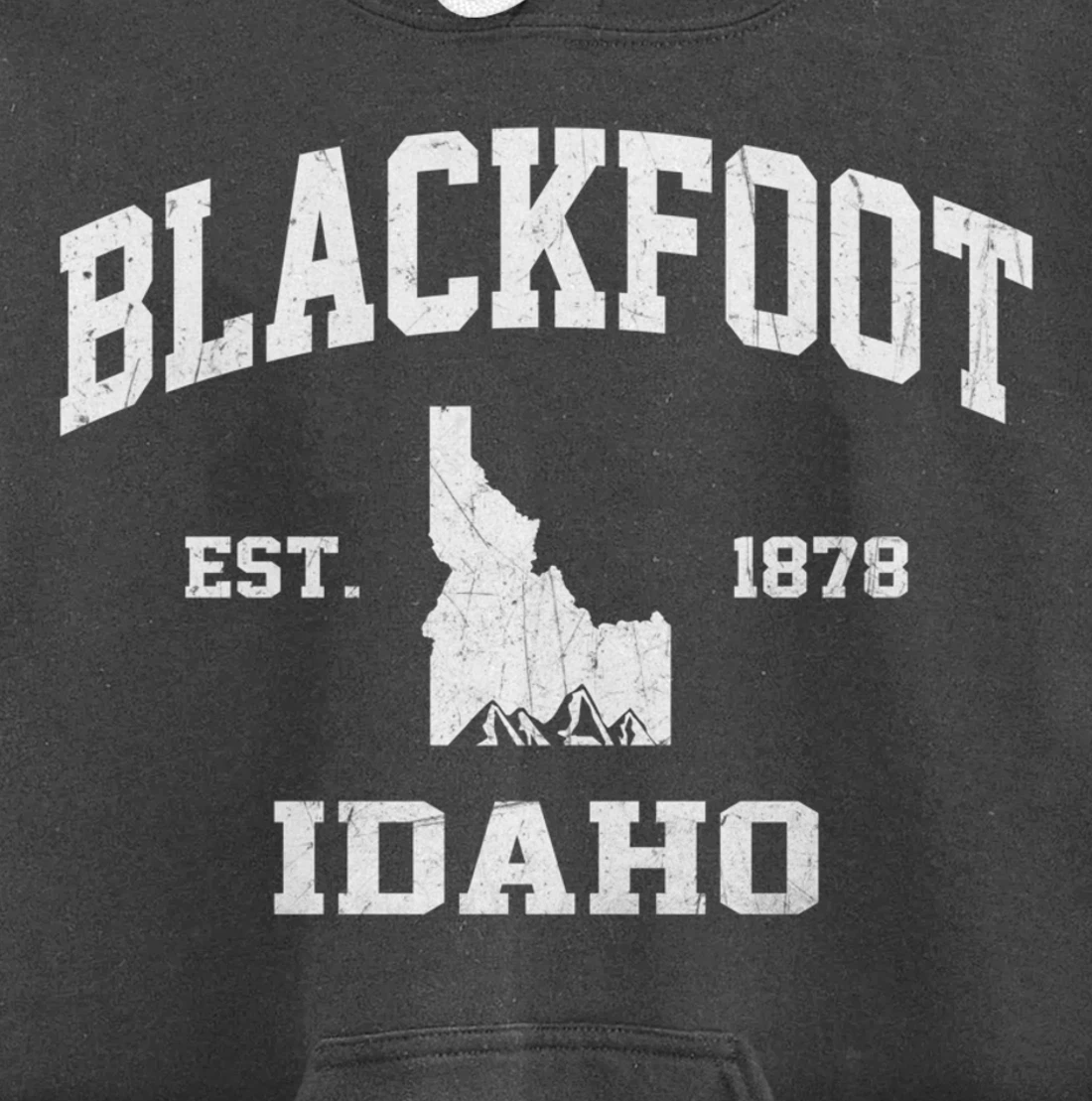Blackfoot Idaho ID vintage State Athletic style Pullover Hoodie
