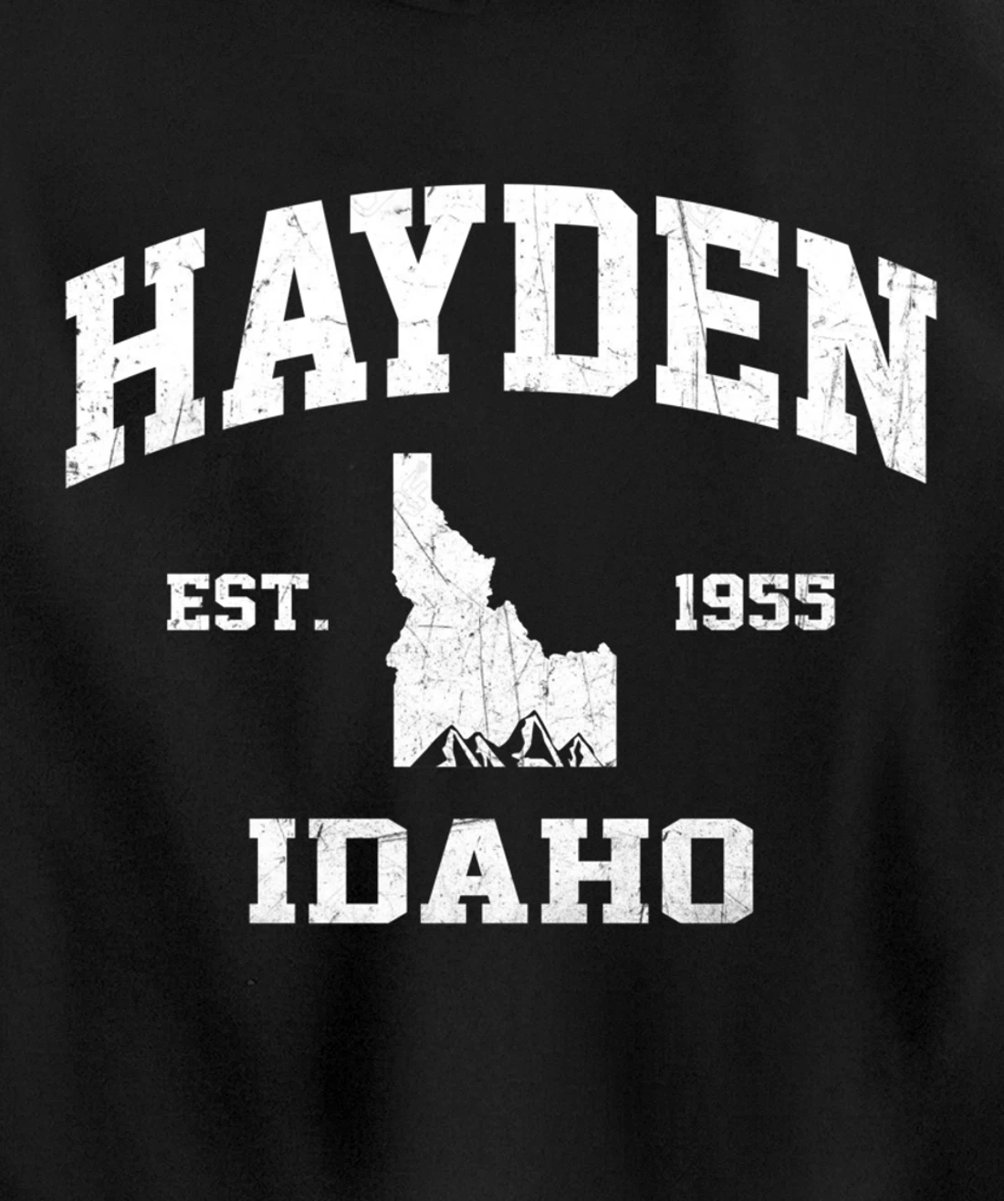 Hayden Idaho ID vintage State Athletic style Pullover Hoodie