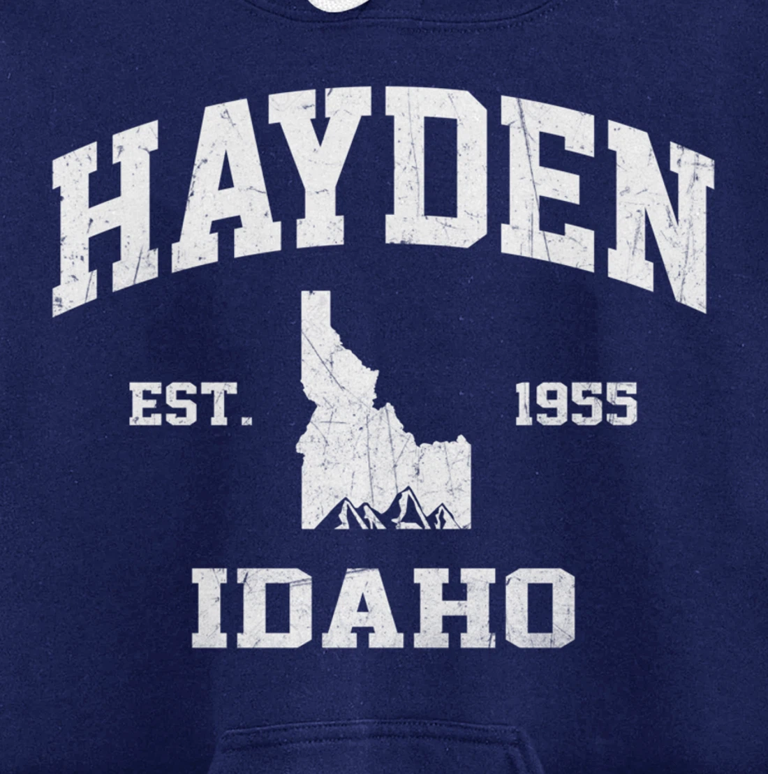 Hayden Idaho ID vintage State Athletic style Pullover Hoodie