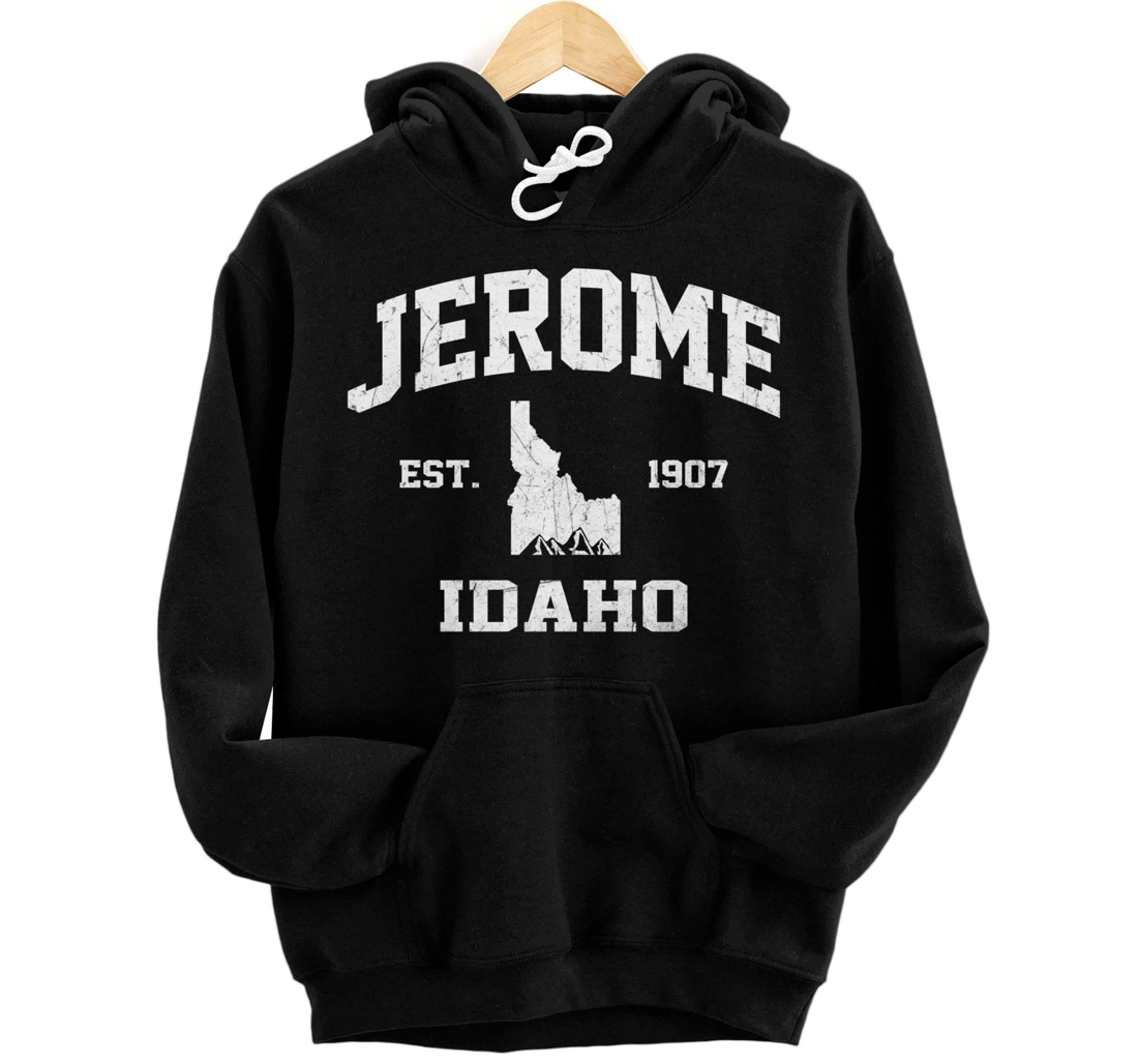 Jerome Idaho ID vintage State Athletic style Pullover Hoodie