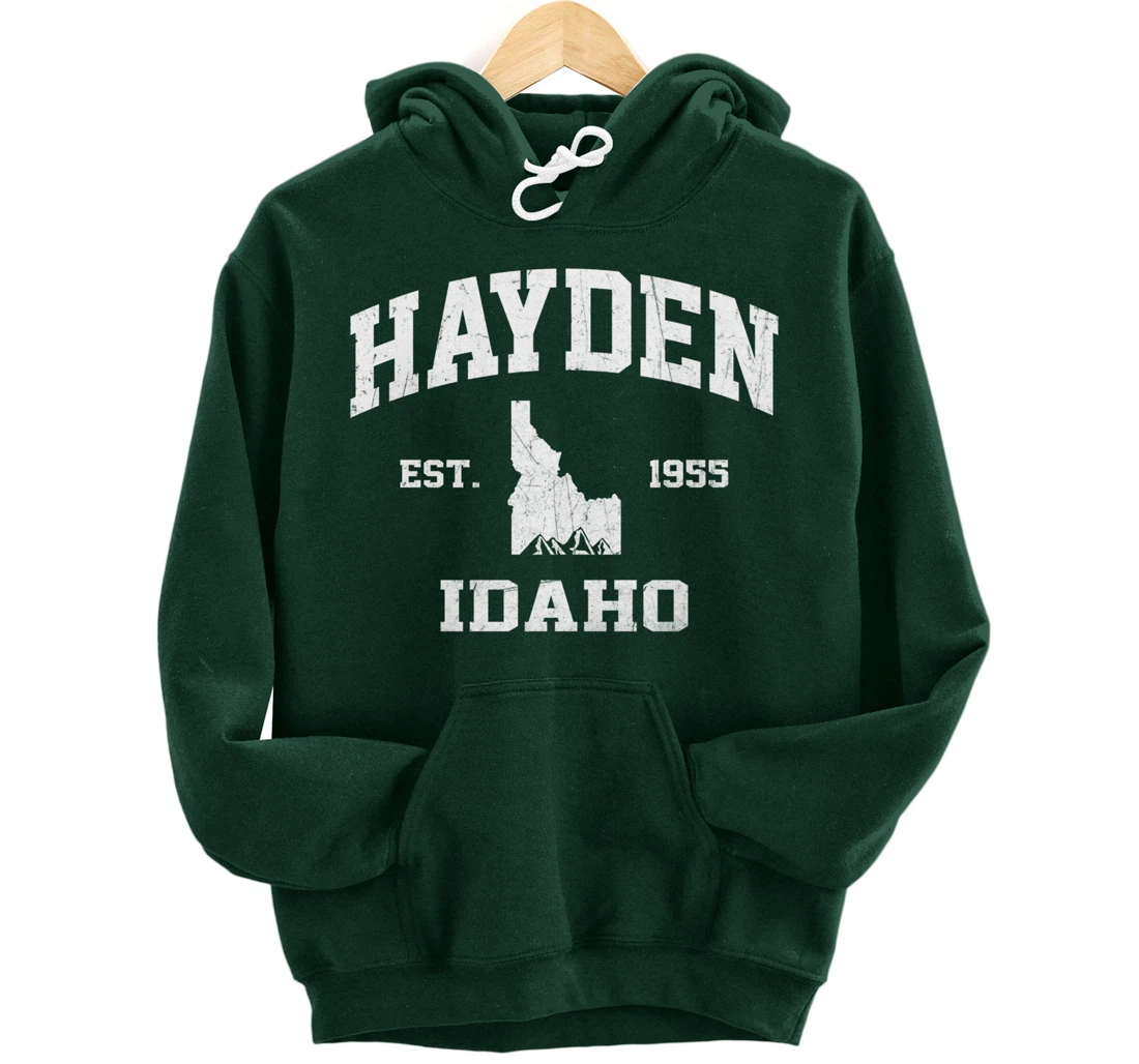 Hayden Idaho ID vintage State Athletic style Pullover Hoodie