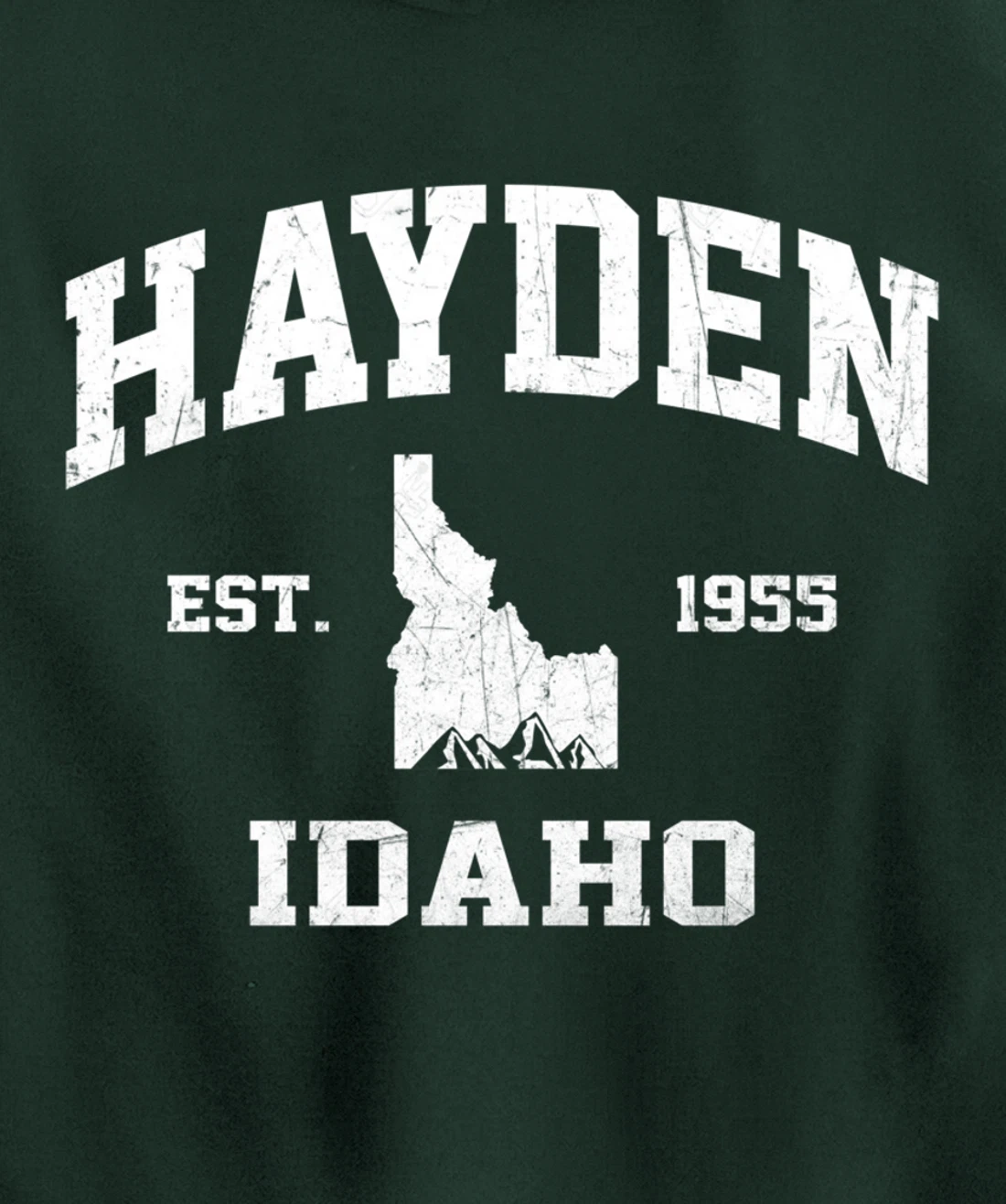 Hayden Idaho ID vintage State Athletic style Pullover Hoodie