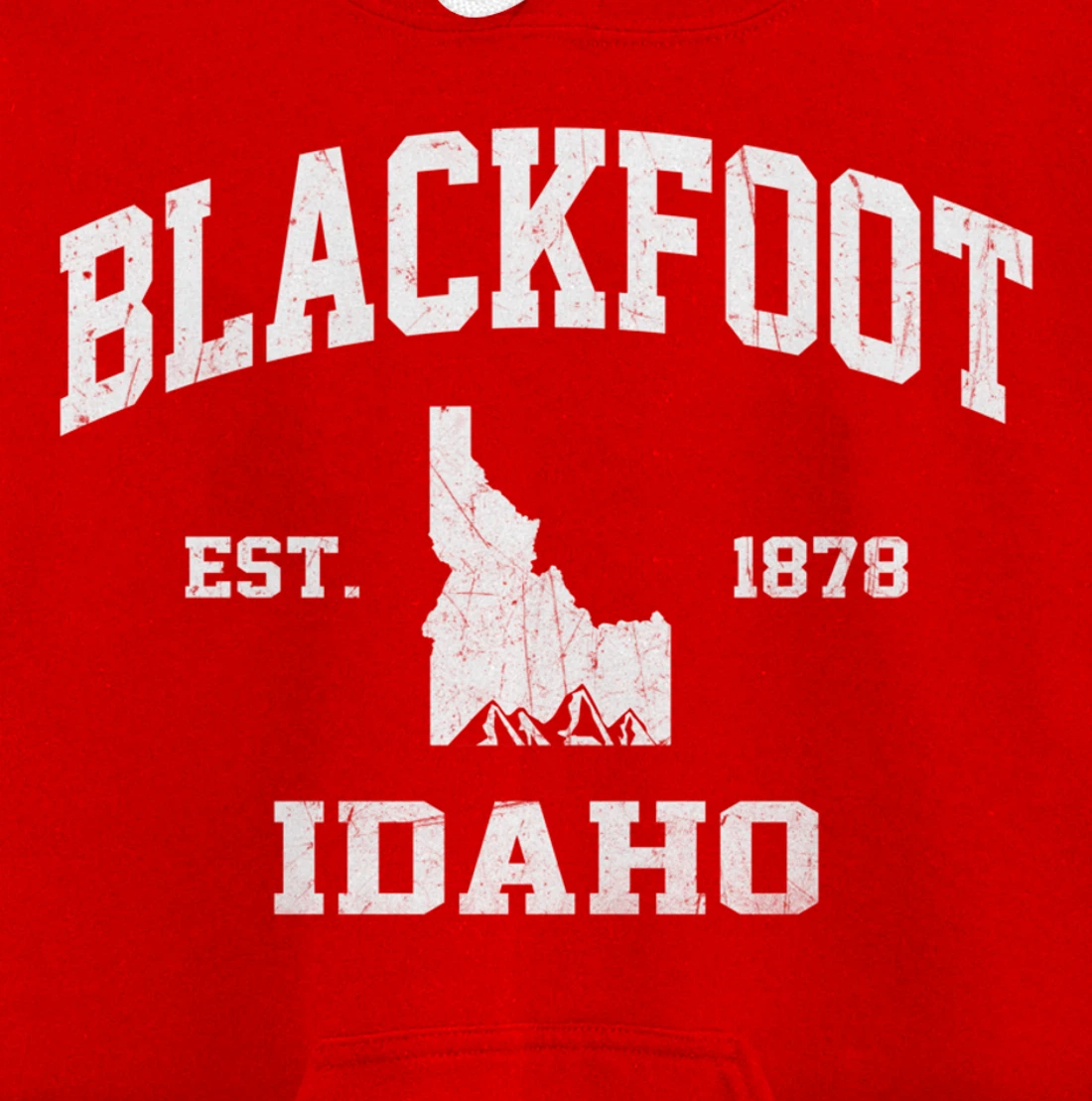Blackfoot Idaho ID vintage State Athletic style Pullover Hoodie