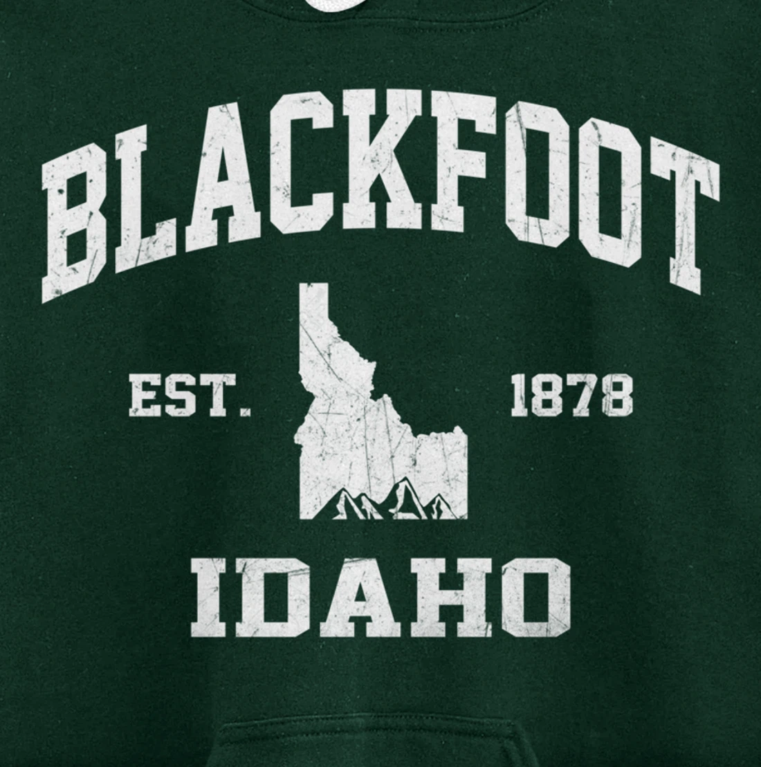 Blackfoot Idaho ID vintage State Athletic style Pullover Hoodie