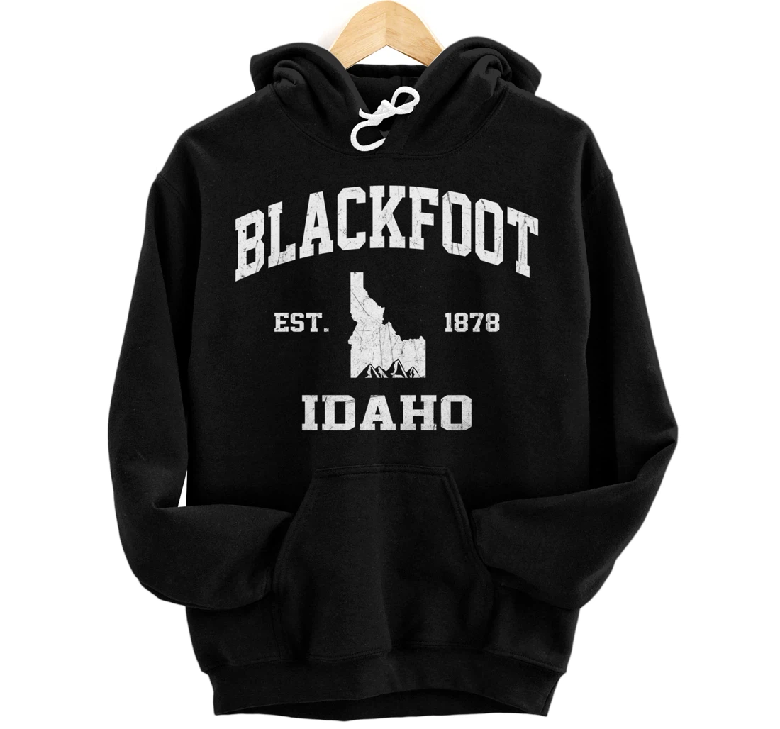 Blackfoot Idaho ID vintage State Athletic style Pullover Hoodie