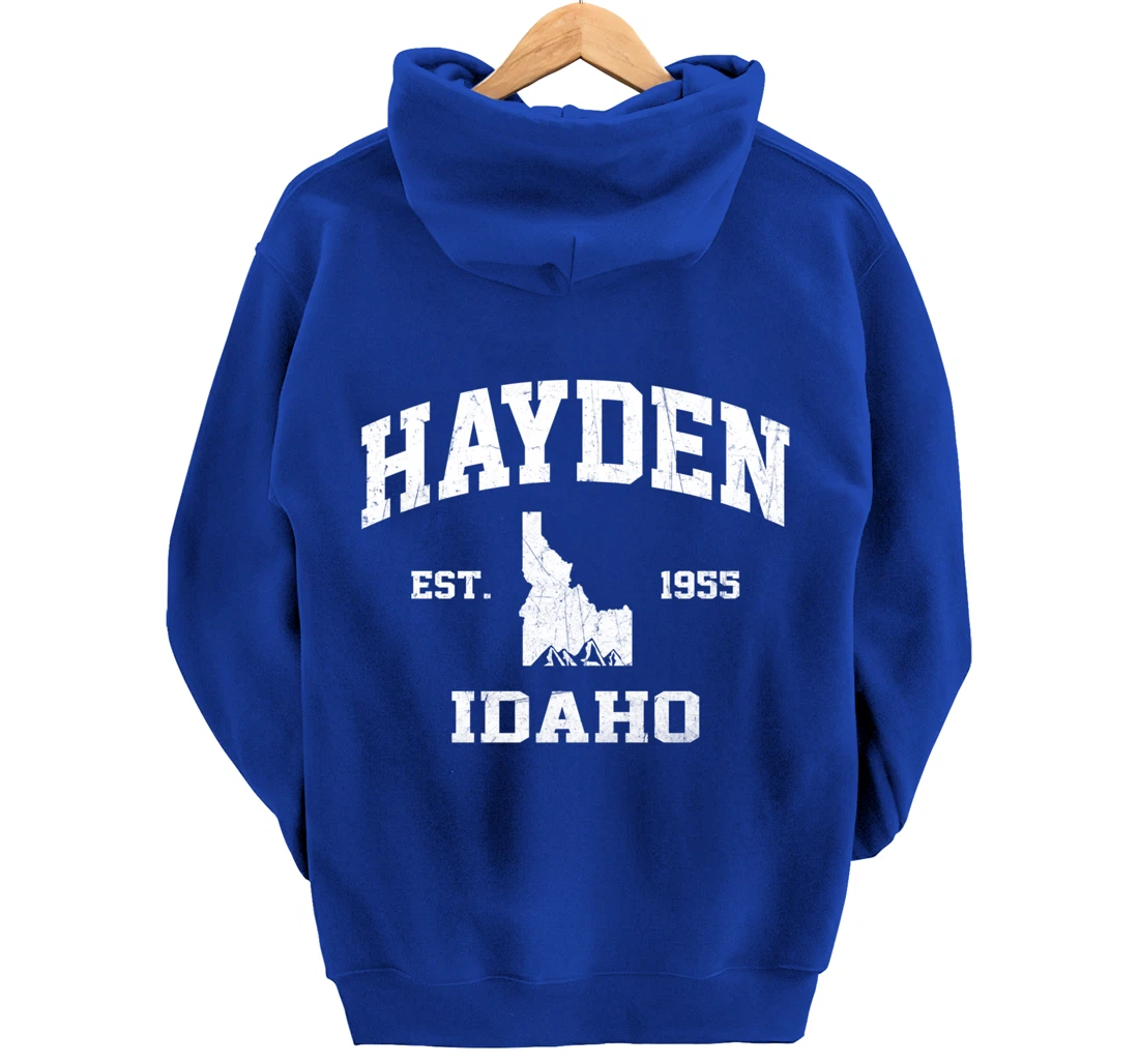 Hayden Idaho ID vintage State Athletic style Pullover Hoodie