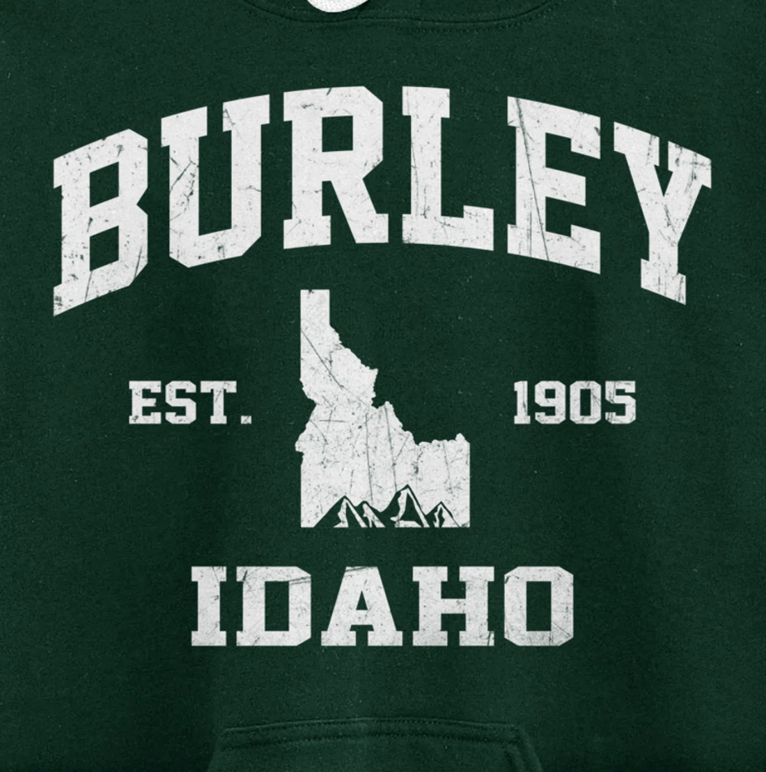 Burley Idaho ID vintage State Athletic style Pullover Hoodie