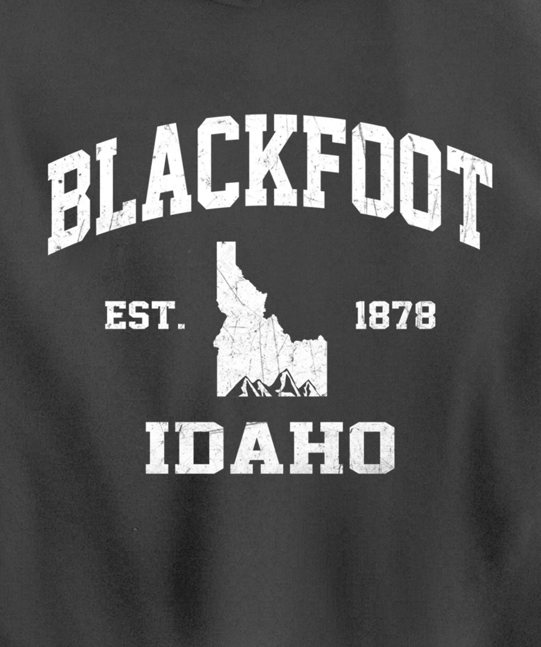Blackfoot Idaho ID vintage State Athletic style Pullover Hoodie