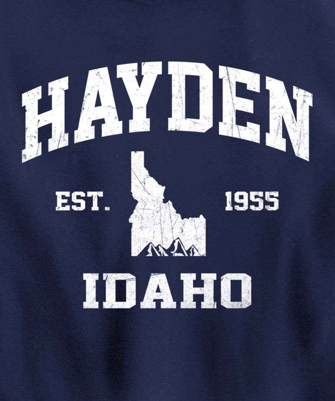 Hayden Idaho ID vintage State Athletic style Pullover Hoodie