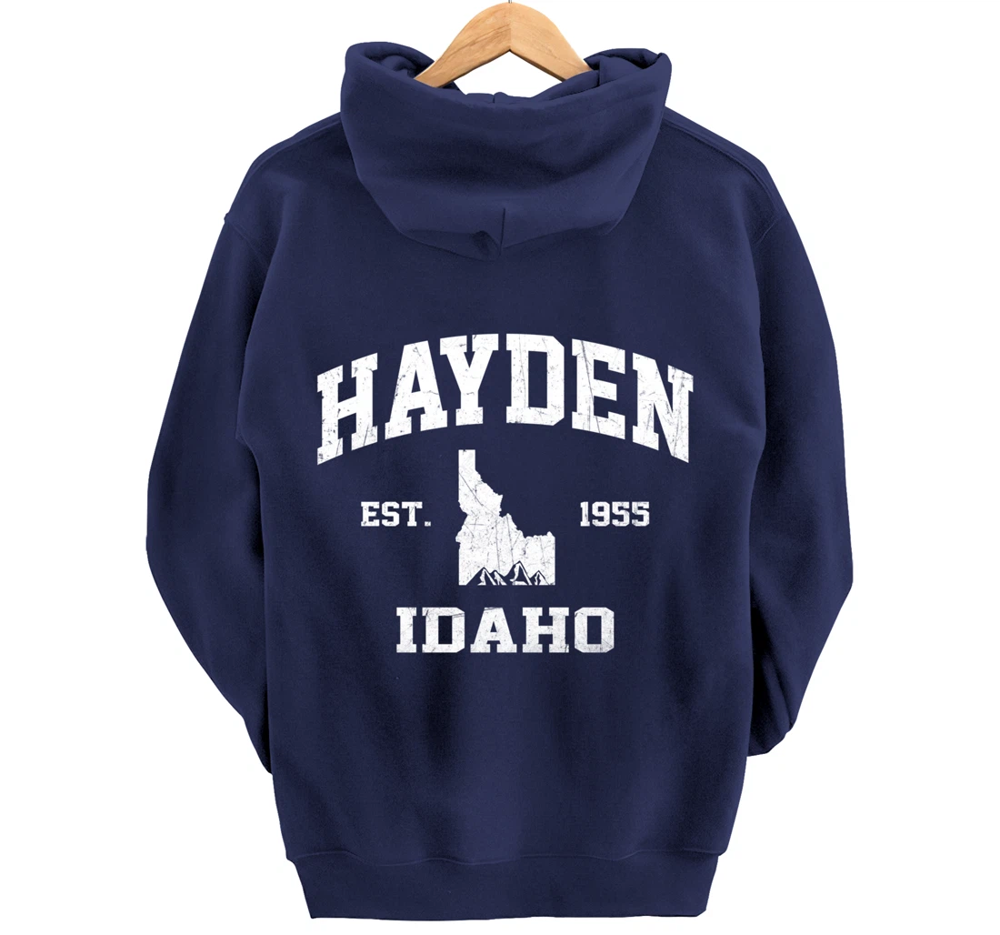 Hayden Idaho ID vintage State Athletic style Pullover Hoodie