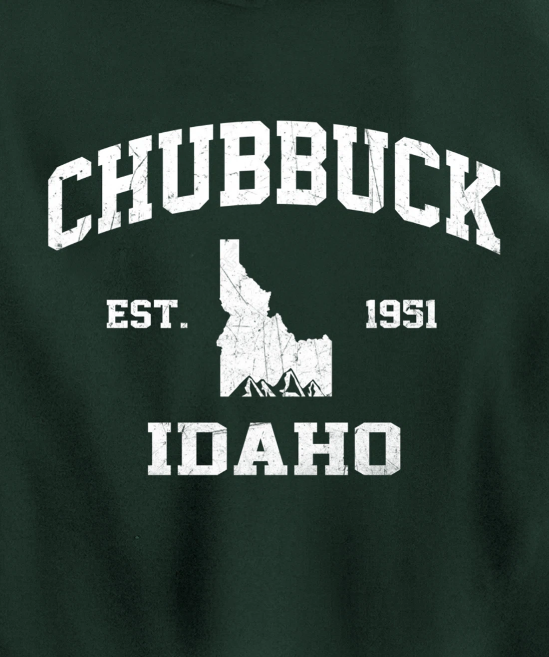 Chubbuck Idaho ID vintage State Athletic style Pullover Hoodie