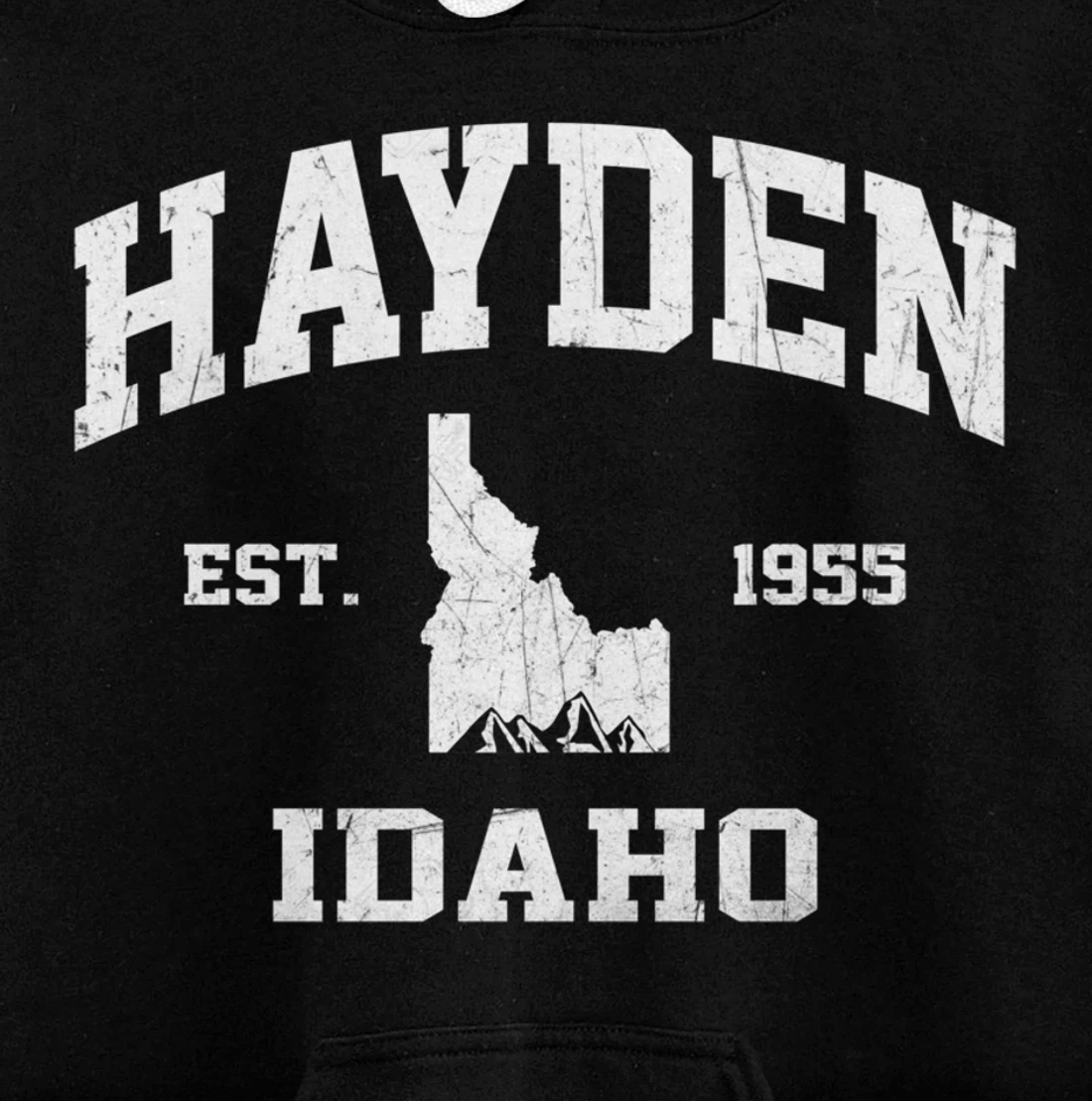 Hayden Idaho ID vintage State Athletic style Pullover Hoodie