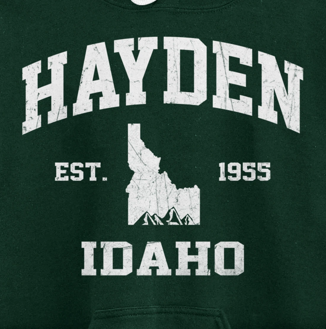 Hayden Idaho ID vintage State Athletic style Pullover Hoodie