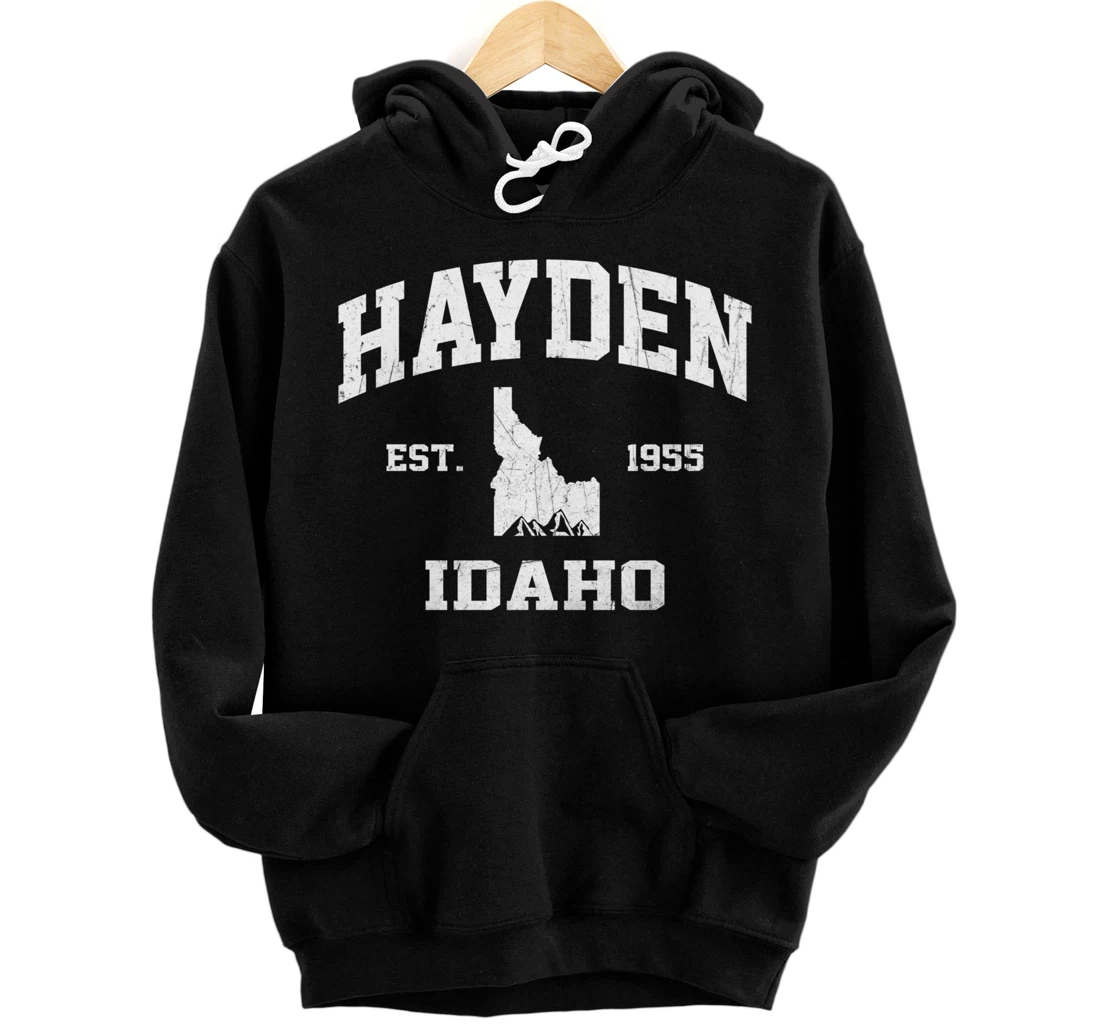 Hayden Idaho ID vintage State Athletic style Pullover Hoodie
